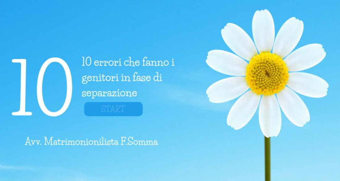 10 Errori da non fare Genitori Separati